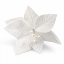 Pearl Poinsettia White 28cm
