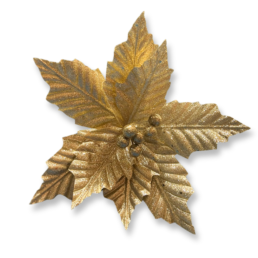 Sparkle Poinsettia Champagne 24cm