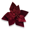 Pearl Poinsettia Dark Red 28cm