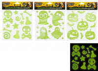 Halloween Gel Stickers Glow In The Dark 24pk