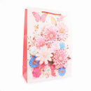 Gift Bag 3D Flowers Pink Extra Large 6pk
