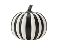 Striped Pumpkin Ceramic Ornament 11.5x9cm