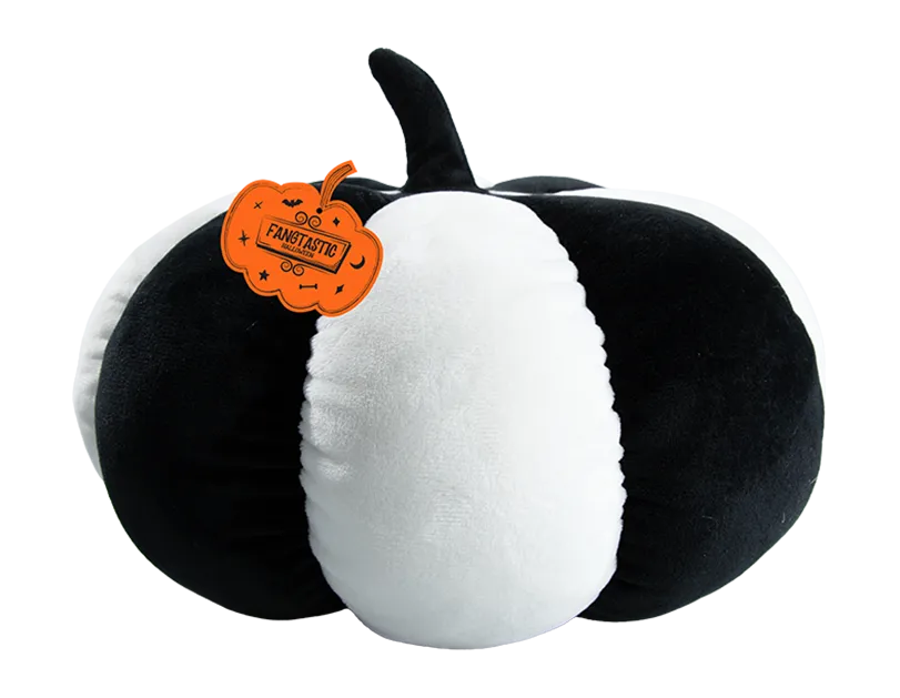 Halloween Striped Pumpkin Cushion 26cm
