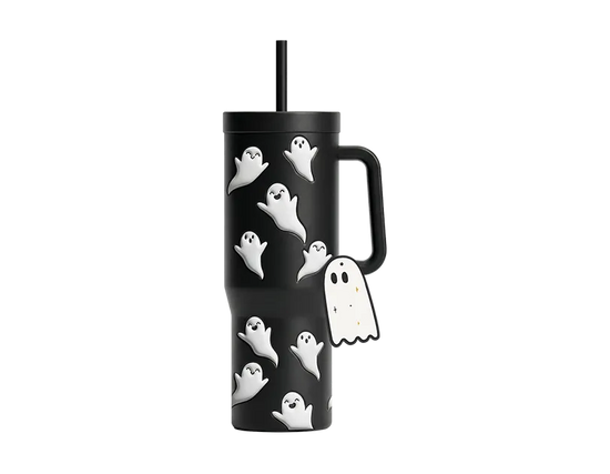 Embossed Halloween Cup With Straw 900ml