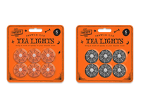 Cobweb LED Tealights 6pk (Colour May Vary)