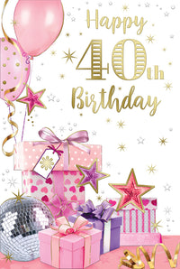 Xpress Yourself C75 Birthday Age 40 6pk