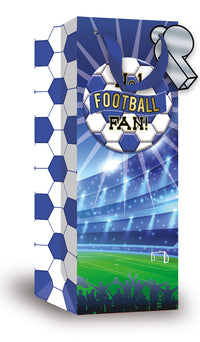 Gift Bag Football Fan Blue & White Bottle 6pk