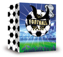 Gift Bag Football Fan Black & White Large 6pk