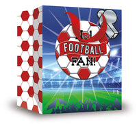 Gift Bag Football Fan Red & White Large 6pk