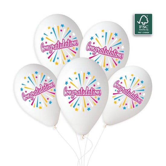 Gemar Congratulations 13" Latex Balloons 6pk