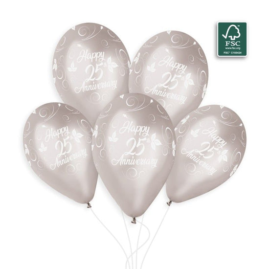 Gemar 25th Anniversary 13" Latex Balloons 6pk