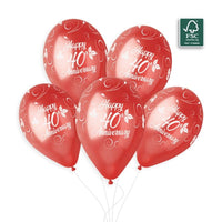 Gemar 40th Anniversary 13" Latex Balloons 6pk