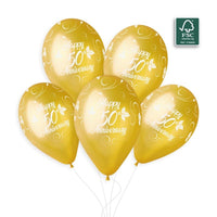 Gemar 50th Anniversary 13" Latex Balloons 6pk