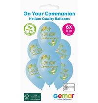 Gemar Communion Blue 13" Latex Balloons 6pk