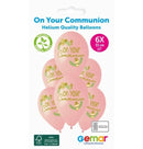 Gemar Communion Pink 13" Latex Balloons 6pk