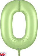 Oaktree Foil Balloon Pastel Pistachio 34" Number 0