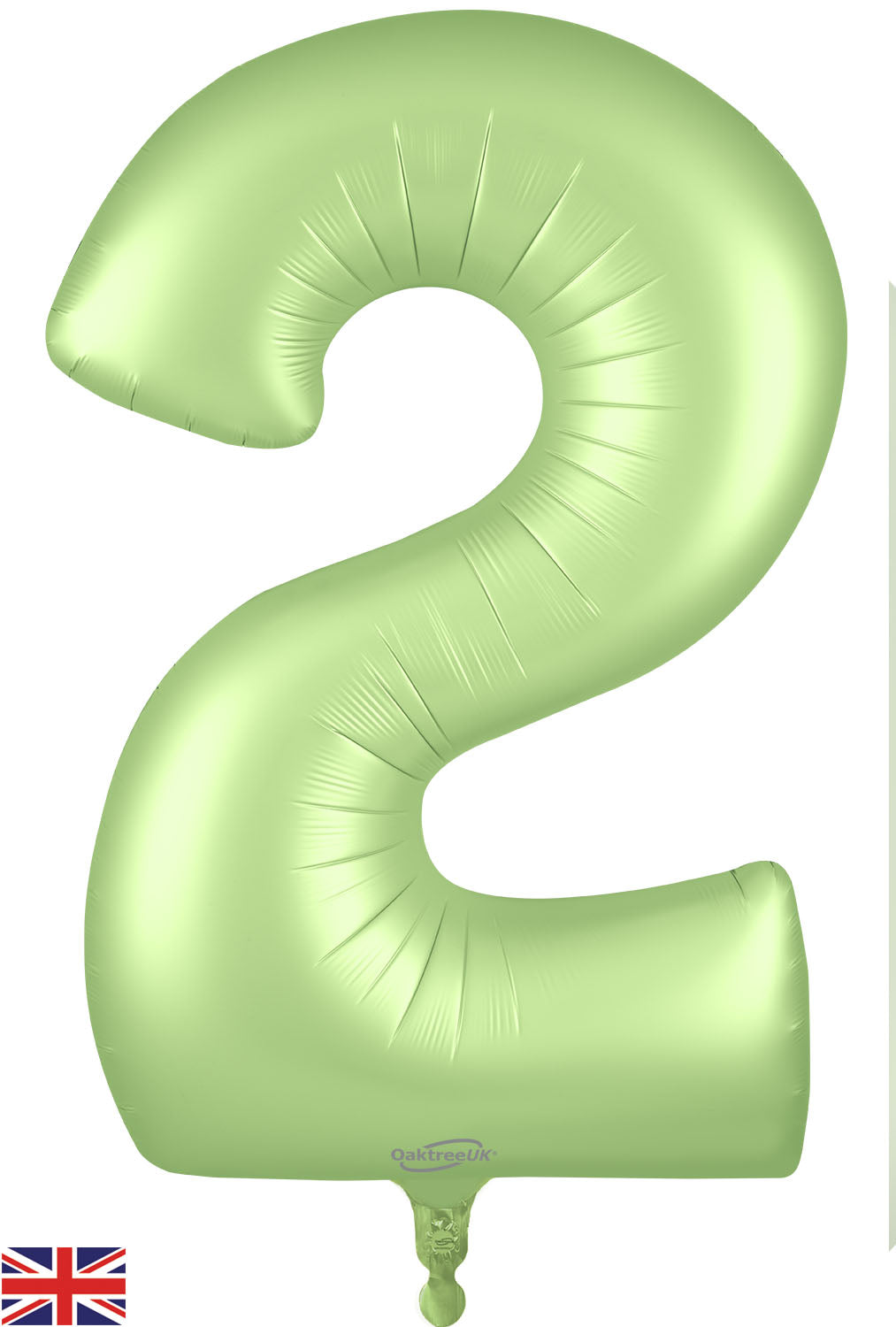 Oaktree Foil Balloon Pastel Pistachio 34" Number 2