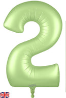Oaktree Foil Balloon Pastel Pistachio 34" Number 2