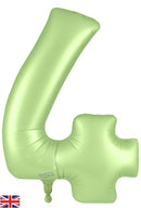 Oaktree Foil Balloon Pastel Pistachio 34" Number 4