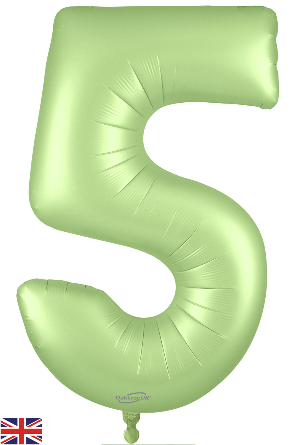Oaktree Foil Balloon Pastel Pistachio 34" Number 5