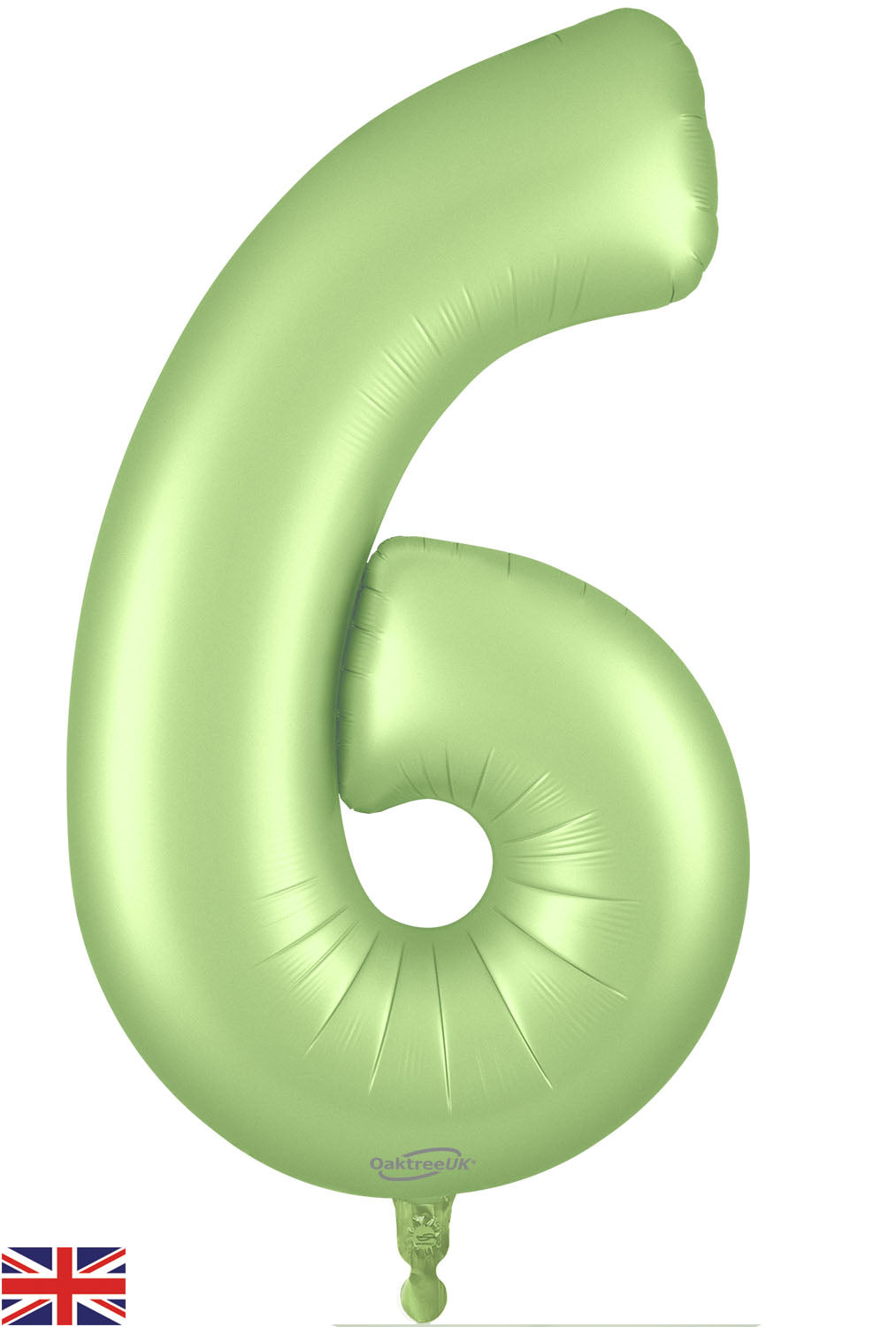 Oaktree Foil Balloon Pastel Pistachio 34" Number 6