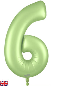 Oaktree Foil Balloon Pastel Pistachio 34" Number 6