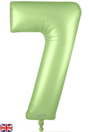 Oaktree Foil Balloon Pastel Pistachio 34" Number 7