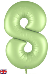 Oaktree Foil Balloon Pastel Pistachio 34" Number 8