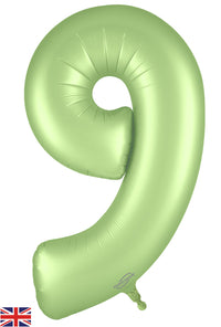 Oaktree Foil Balloon Pastel Pistachio 34" Number 9