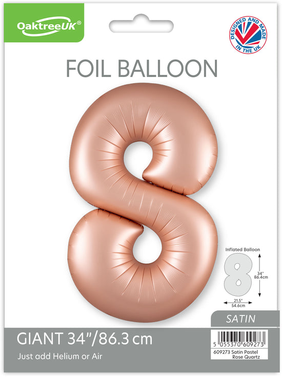Oaktree Foil Balloon Pastel Rose Quartz 34" No. 8