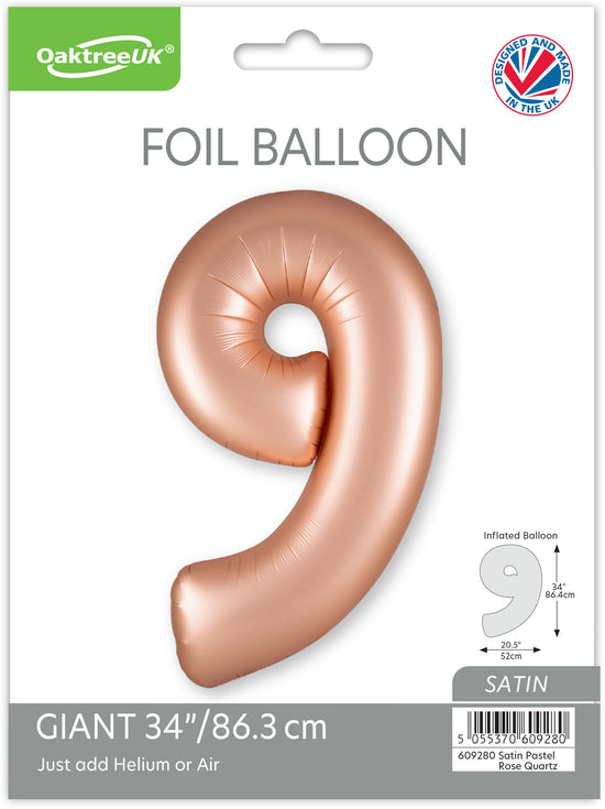 Oaktree Foil Balloon Pastel Rose Quartz 34" No. 9