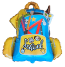Flexmetal School Backpack 27" Foil Balloon