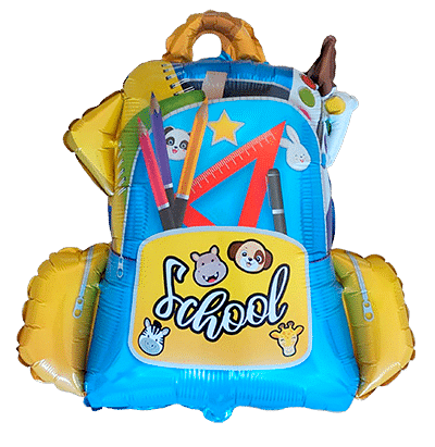 Flexmetal School Backpack 27" Foil Balloon