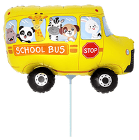 Flexmetal School Bus 13" Air Fill Foil Balloon