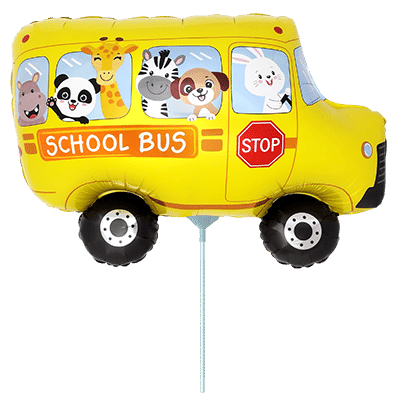 Flexmetal School Bus 13" Air Fill Foil Balloon