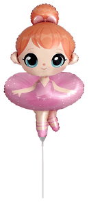 Flexmetal Ballerina 15" Air Fill Foil Balloon