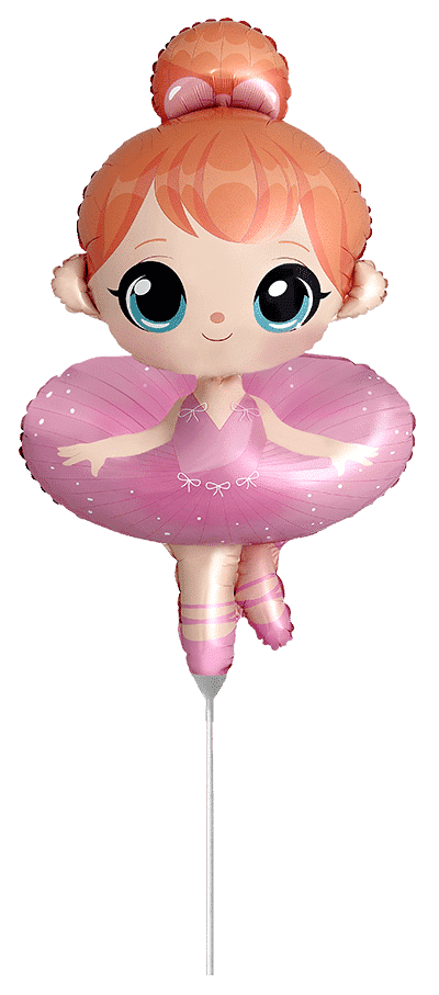 Flexmetal Ballerina 15" Air Fill Foil Balloon