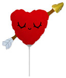 Flexmetal Heart Arrow 13" Air Fill Foil Balloon