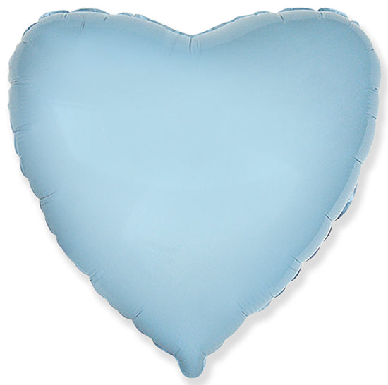 Flexmetal Pastel Baby Blue 18" Heart Foil Balloon