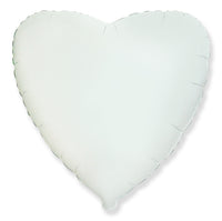 Flexmetal White 18" Heart Foil Balloon