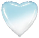 Flexmetal Blue Gradient 18" Heart Foil Balloon
