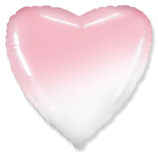 Flexmetal Pink Gradient 18" Heart Foil Balloon