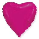 Flexmetal Fuchsia 18" Heart Foil Balloon