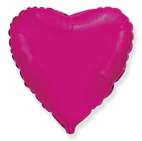 Flexmetal Fuchsia 18" Heart Foil Balloon