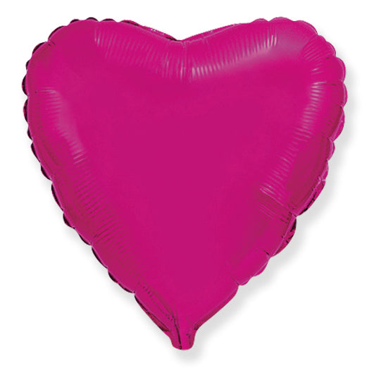 Flexmetal Fuchsia 18" Heart Foil Balloon