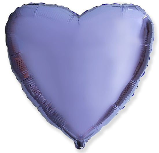 Flexmetal Lilac 18" Heart Foil Balloon