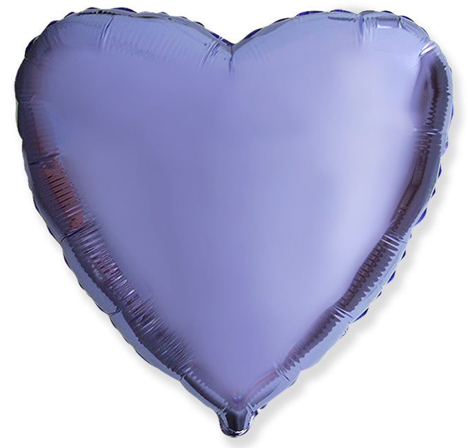 Flexmetal Lilac 18" Heart Foil Balloon