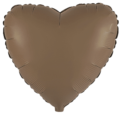 Flexmetal Matte Chocolate Brown 18" Heart Foil