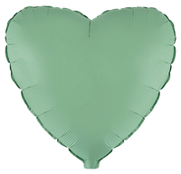 Flexmetal Matte Mint 18" Heart Foil Balloon