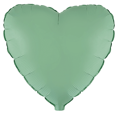 Flexmetal Matte Mint 18" Heart Foil Balloon